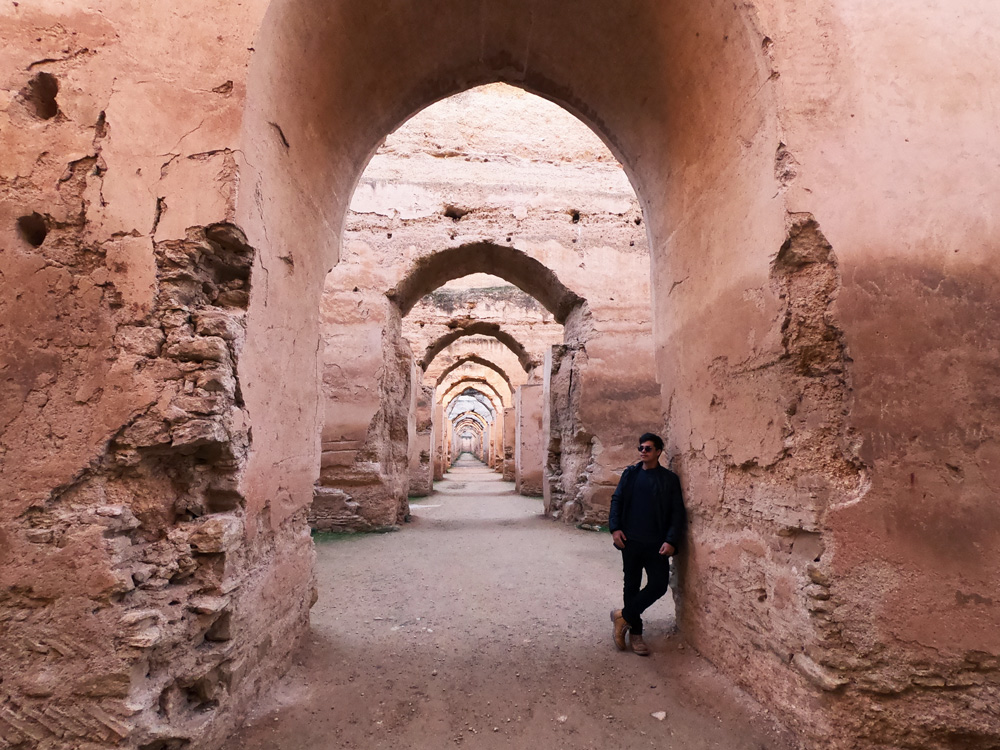 Local onde eles guardavam os cereais e os animais antigamente em Meknès