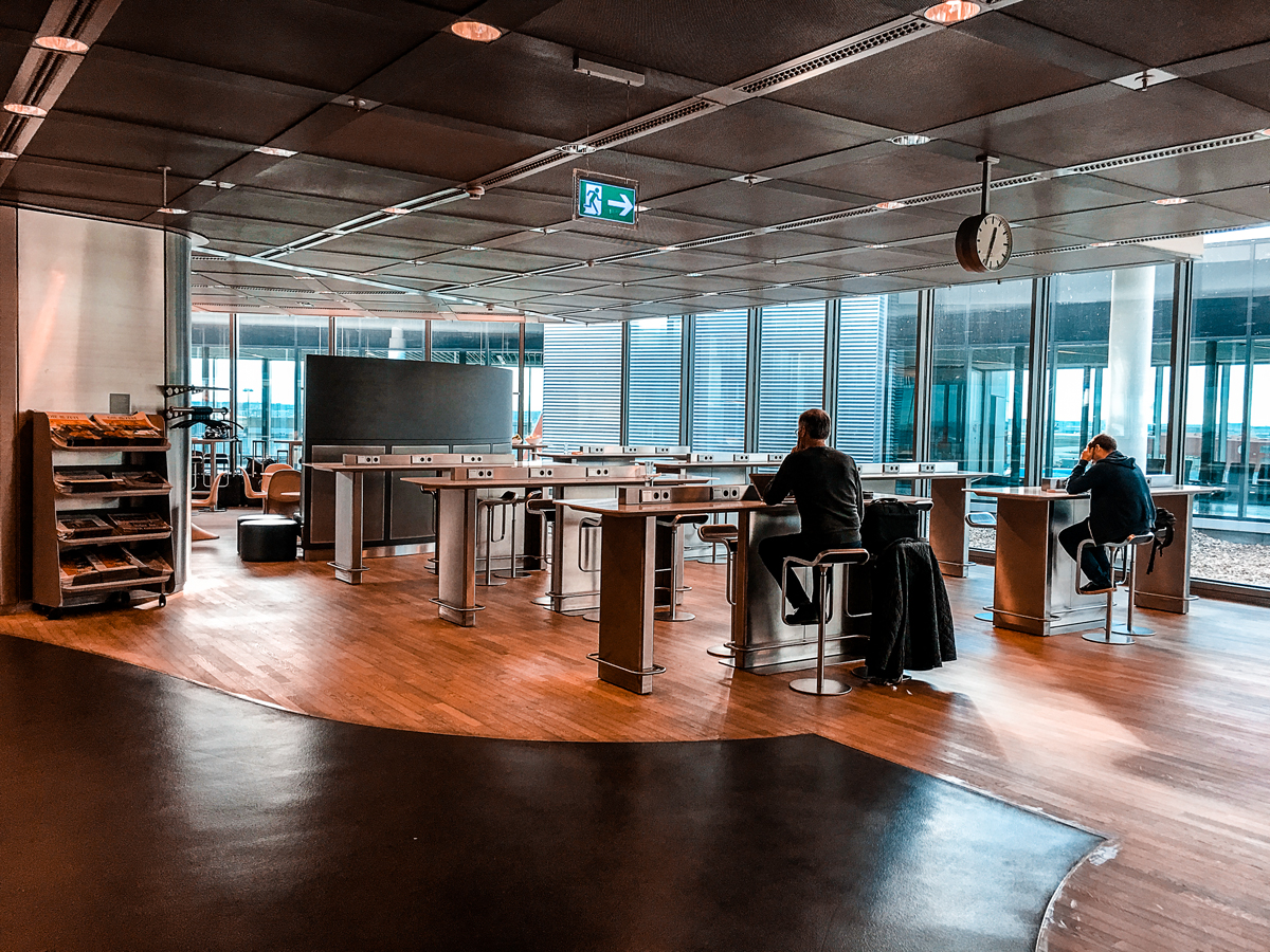 Sala VIP classe executiva Lufthansa no aeroporto de Frankfurt