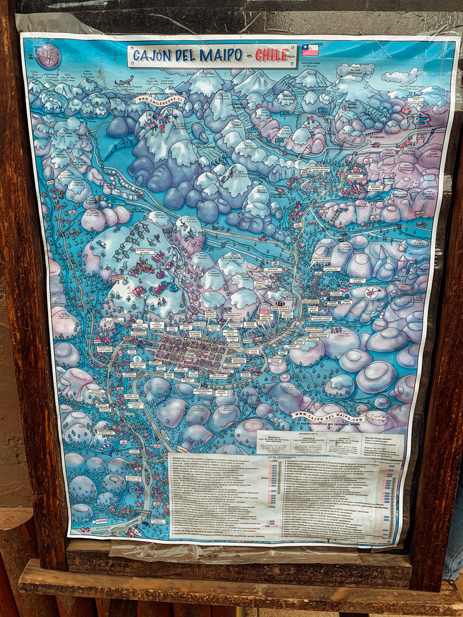 Mapa Cajón del Maipo