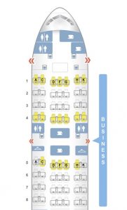 Mapa de assento classe executiva Latam Airlines 777-300